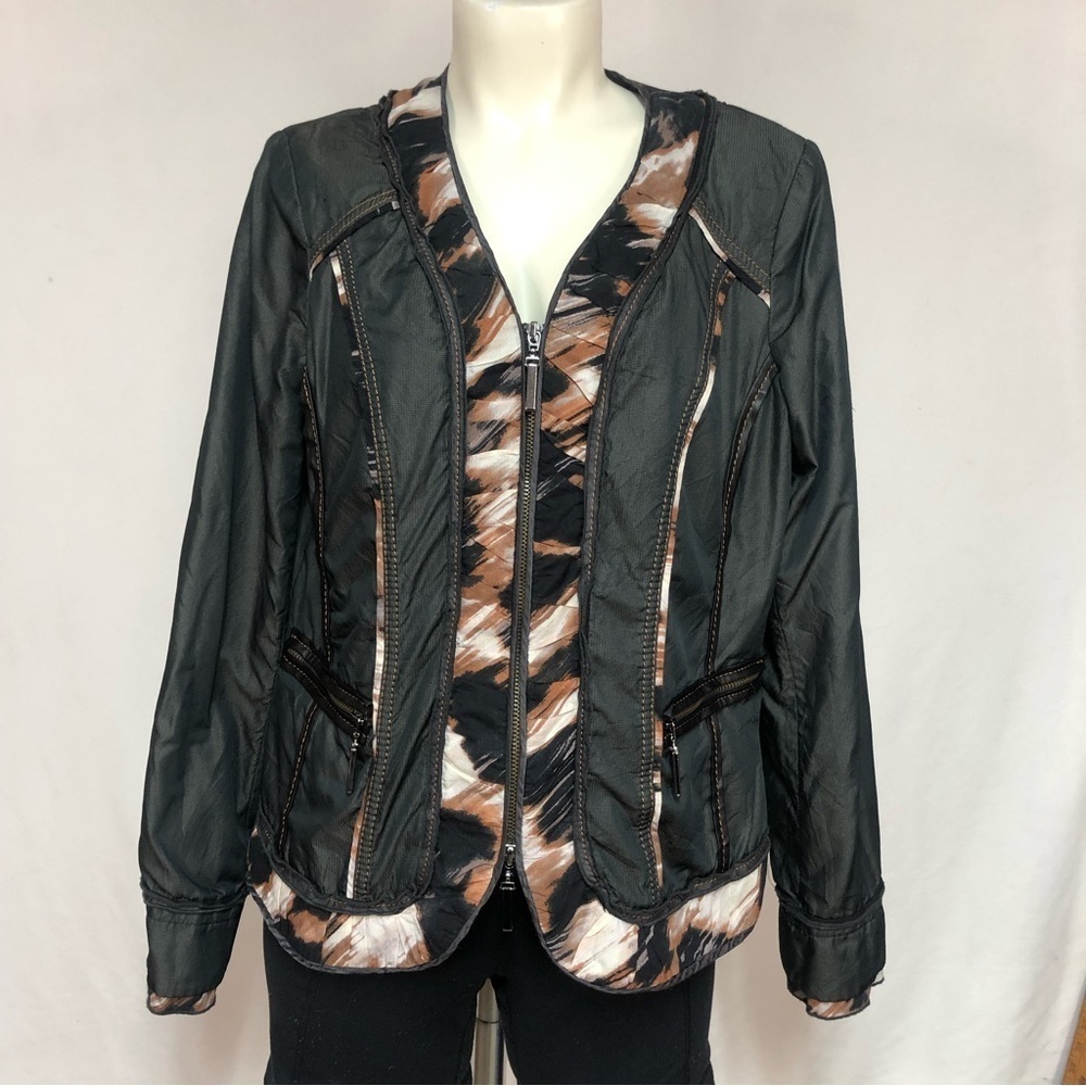 LIGHTWEIGHT Black, Caramel & White Jacket